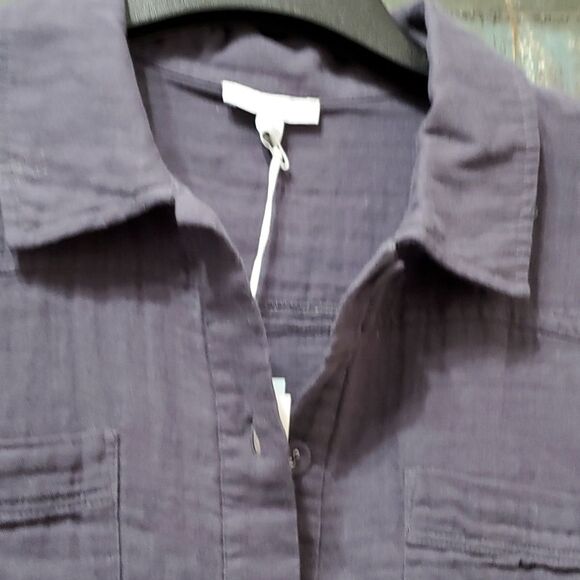 Johnny Was Calme Women's Double Packet Shacket,  Color Graphite Size Medium - Picture 7 of 8